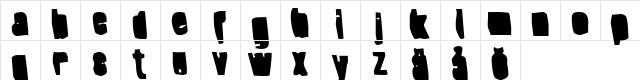 Splump Black  glyph index