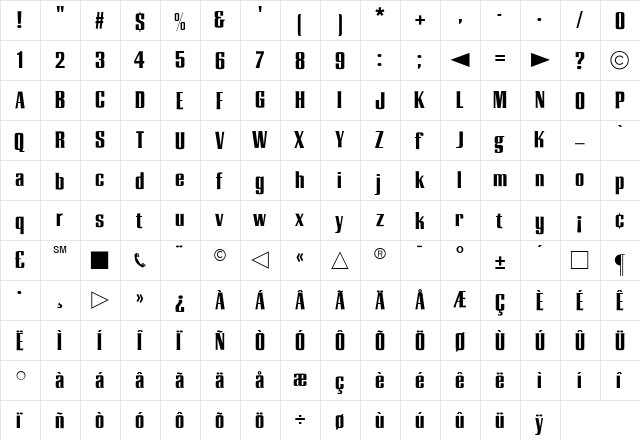 CgEuropaBd Medium  glyph index