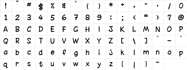 Prerana Sad Regular  glyph index