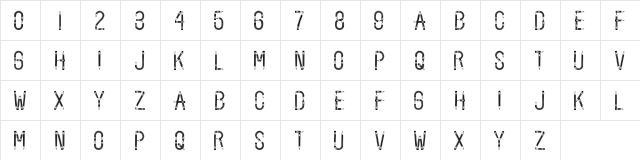 BackToSchool Regular  glyph index