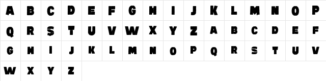 Suspiria Vampira Rough DEMO Regular  glyph index