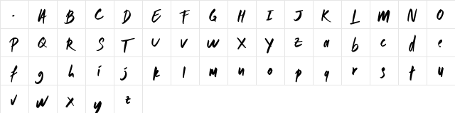 MONDAY Regular  glyph index