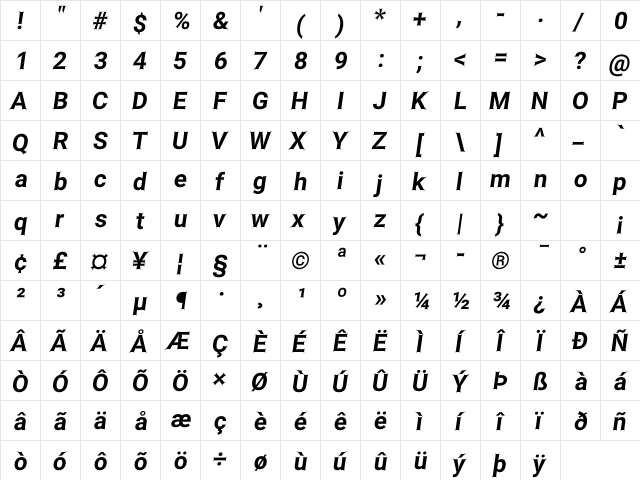 Asimov EdgeIt  glyph index