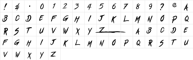 Act of Rejection Regular  glyph index