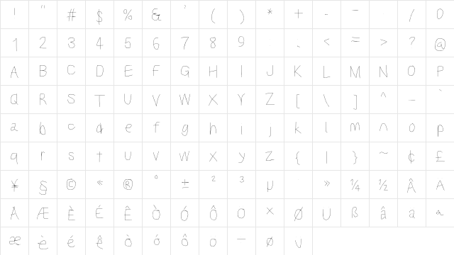 Kabina SeLt  glyph index