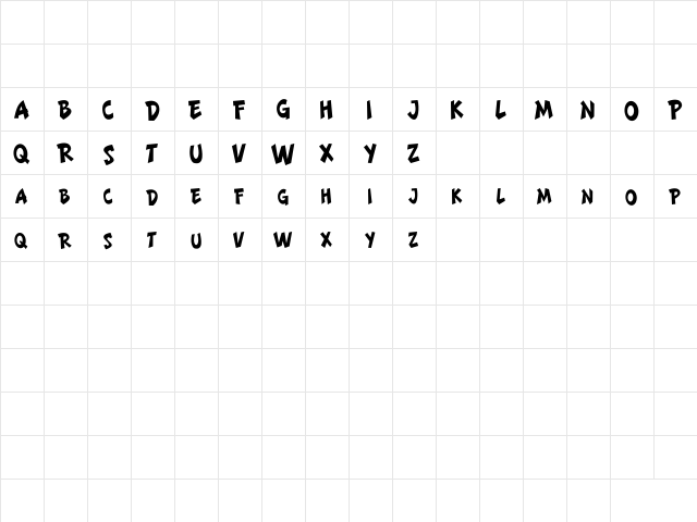 LIONTEEN Regular  glyph index