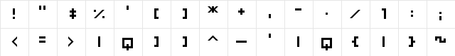 imagine font Regular  glyph index