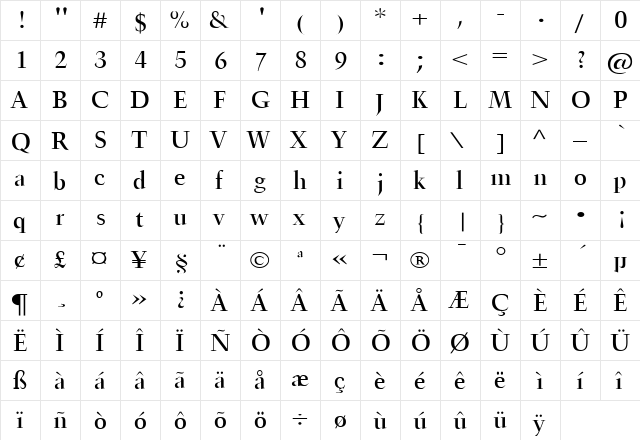 Horn Wide Normal  glyph index