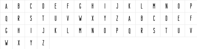 Bondie Regular  glyph index