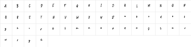 Smoothies Bucket Script  glyph index