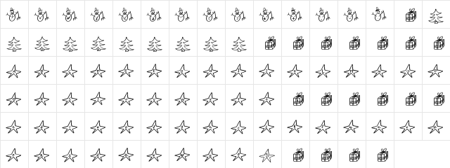 Elganoel Medium  glyph index