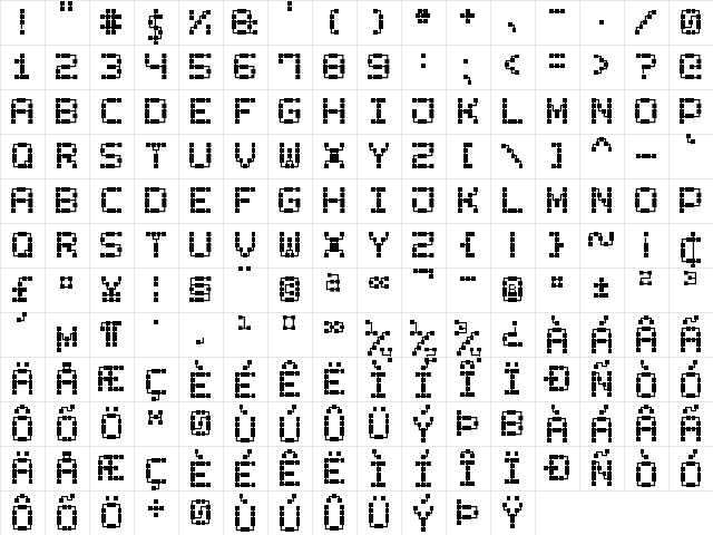 Printed Circuit Board-7 Regular  glyph index