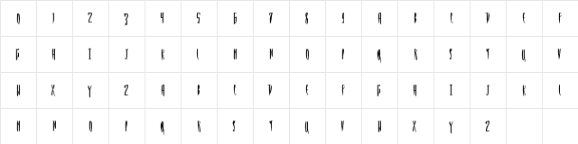 TrainYard Regular  glyph index