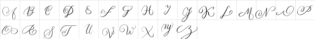 MONOGRAM F Regular  glyph index