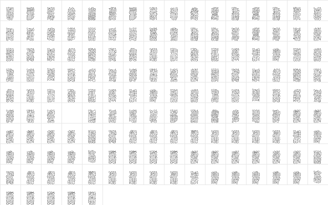 LTPaintIt Normal  glyph index