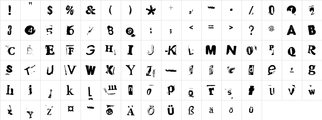 HotPlate LT Std 4 Regular  glyph index