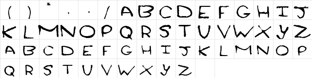 Krust Regular  glyph index