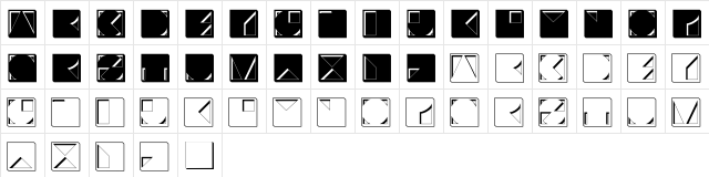 TypoTracesOne Regular  glyph index
