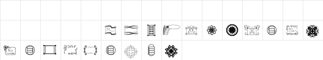 Smorgasbord Regular  glyph index