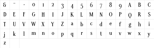 SteppITCStd-Bold xPDF Regular  glyph index