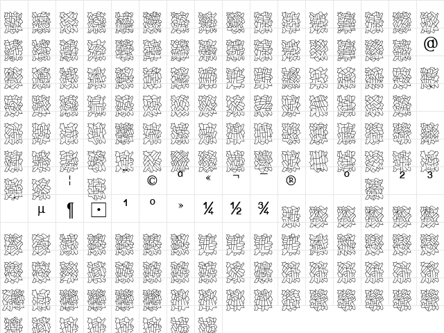 Chaos1 Becker Normal  glyph index
