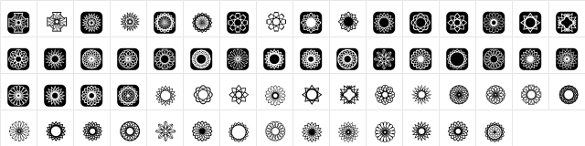 Symmetric Things 2 Normal  glyph index