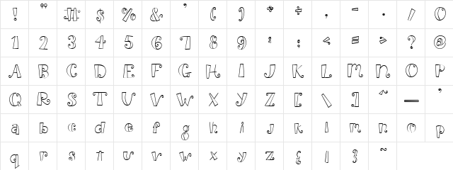 CK Anything Goes Regular  glyph index
