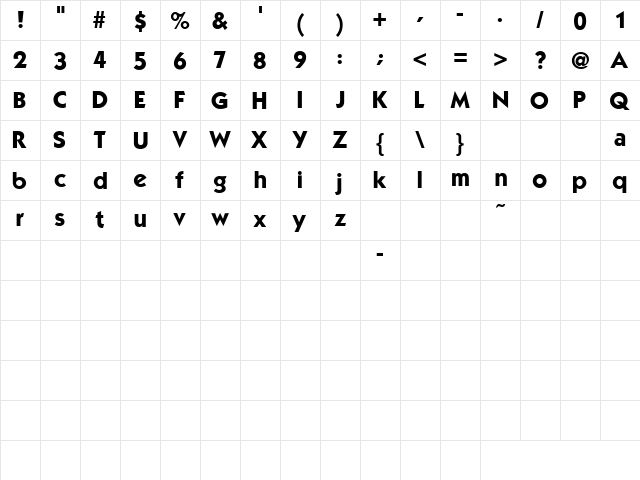 Mouser Regular  glyph index