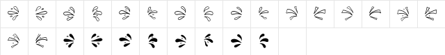 Little pinky doodles Regular  glyph index