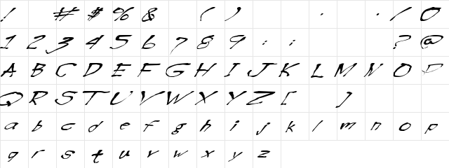 Bruto Silde Regular  glyph index