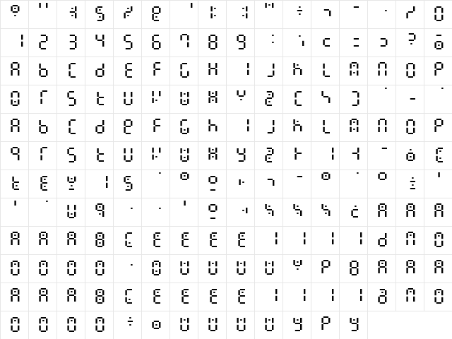 Readout Medium  glyph index