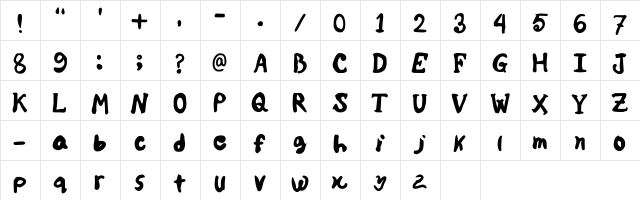 Molded Bold Jg Regular  glyph index