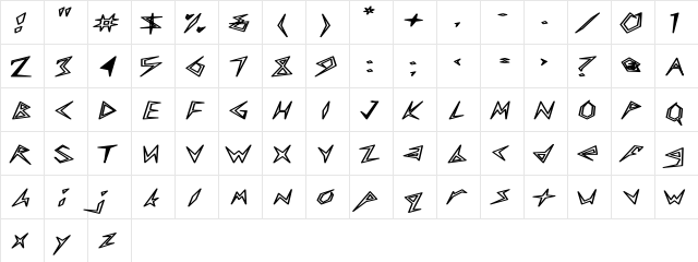 CuneiFont-Light HE Bold Bold  glyph index