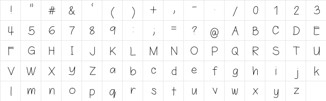 dochi relaxed Medium  glyph index