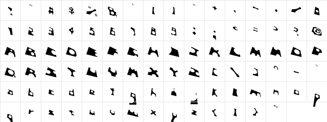 Toolego-FreeFlight Regular  glyph index