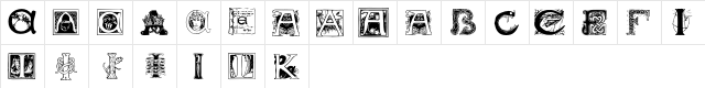 BattenA-K Regular  glyph index