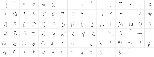 Brian Cary Regular  glyph index