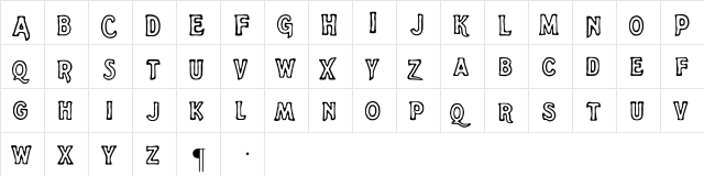 quixotic anke Regular  glyph index