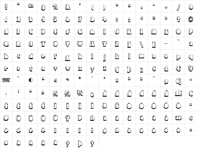 High Five Jive NF Regular  glyph index