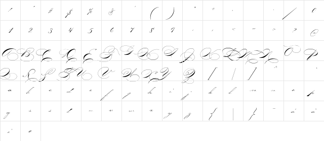 P22ZanerThree Regular  glyph index