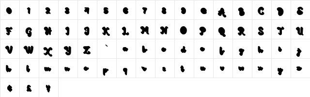 mochalate personal use only extrude  glyph index