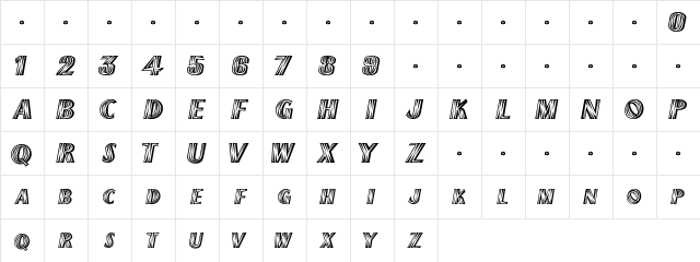 Hot-Peppers Regular  glyph index