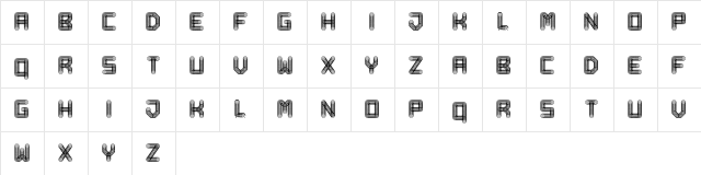 Pipes Abstract Regular  glyph index