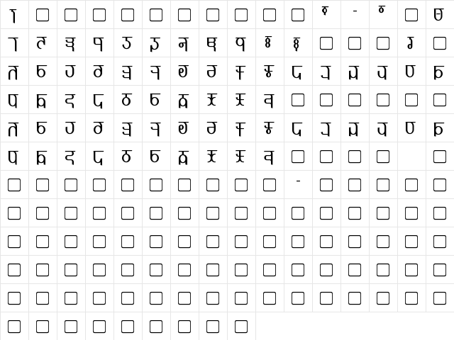 Qijomi Regular  glyph index