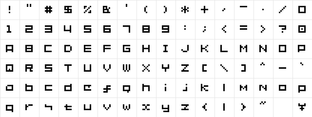 SHAKAGRAPHICS 02  glyph index