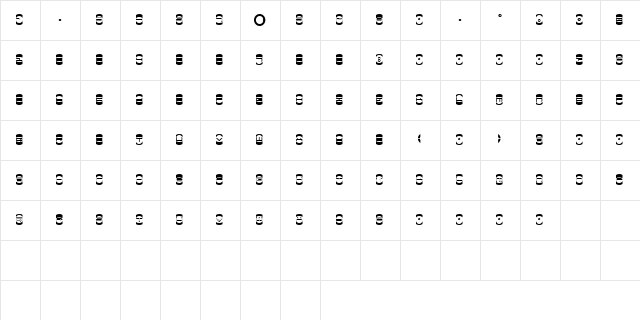 Mister Easy Regular  glyph index