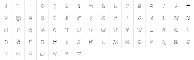 Tikitype Regular  glyph index