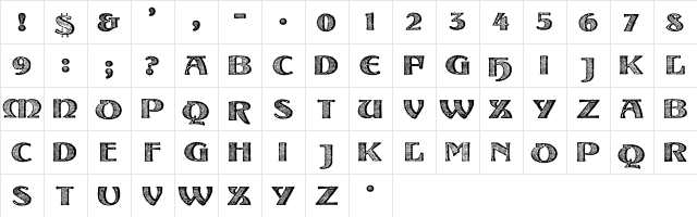 Archive Cider Regular  glyph index