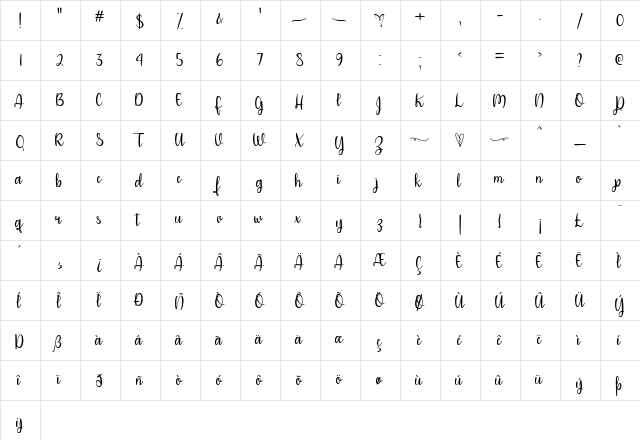 Please Dont Take My Man Regular  glyph index