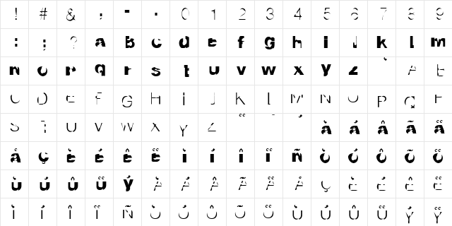 InternationalDisgrace Medium  glyph index